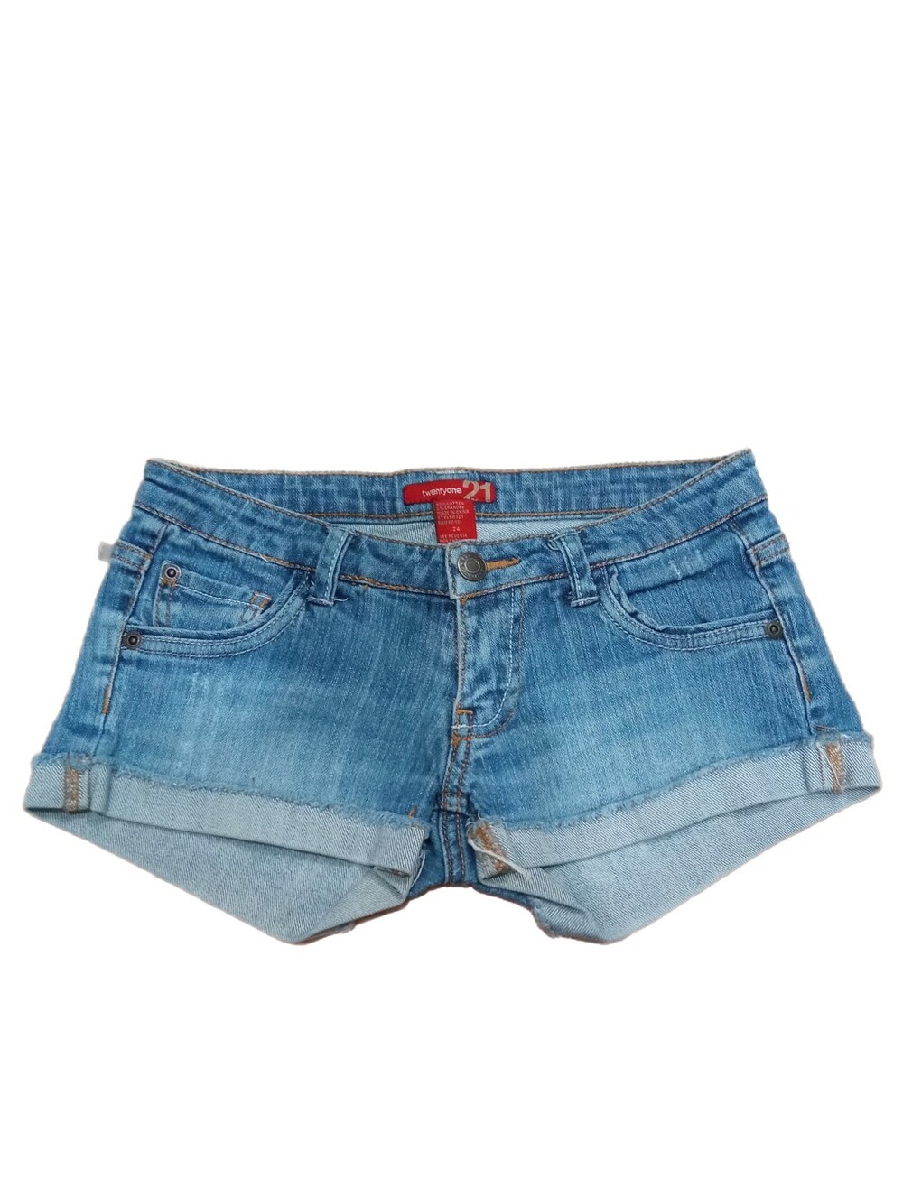 Forever 21 Blue Denim Cuffed Shorts